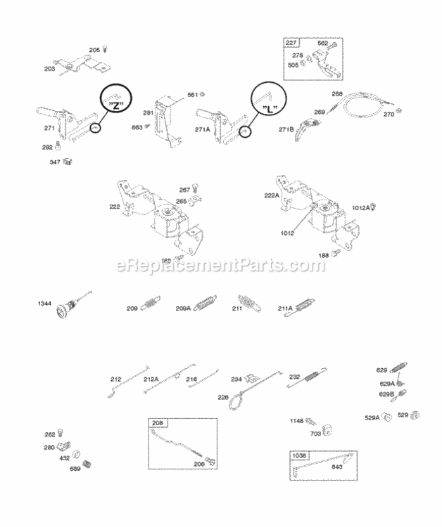 Page G Diagram and Parts List for 303447-1311-E1  Briggs and Stratton Engine